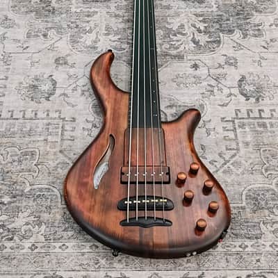 Mayones Patriot MR 5 Fretless - antique brown image 2