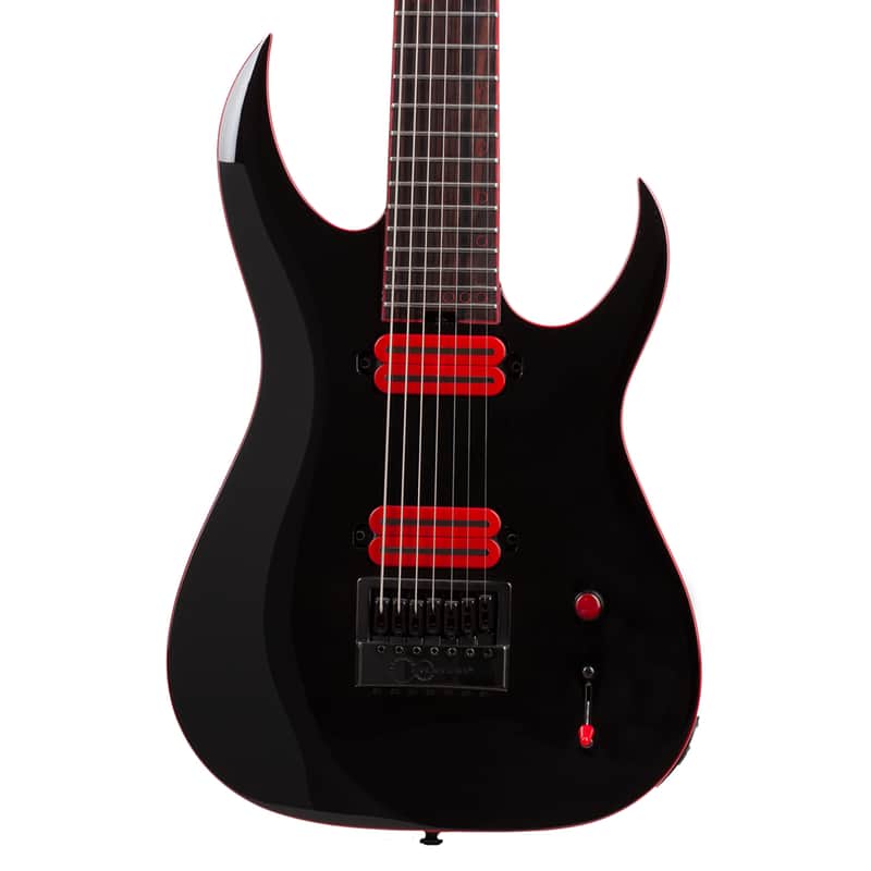 Schecter Sunset-7 ET Red Dawn 7-String Electric Guitar - Gloss Black image 1