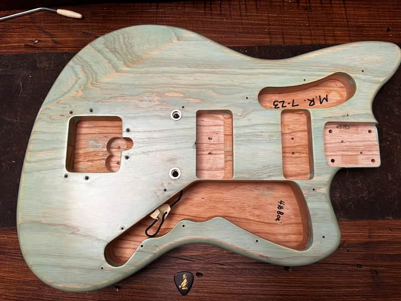 Mulholland Mod Jazzmaster body, P-90 rout, ash, gorgeous image 1