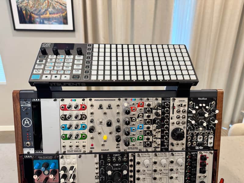OXI One stand for Arturia RackBrute (also compatible with Korg SQ-64, Make Noise 0-CTRL, Arturia BeatStep Pro, others - Black) image 1