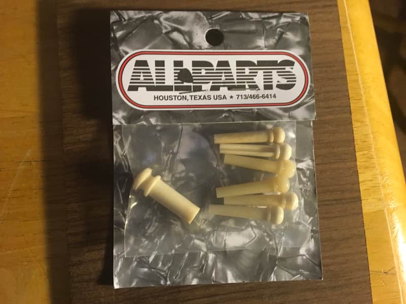 Allparts Bone Bridge Pins w/Abalone Inlay Dots - Crazy Fast FREE Shipping!!! image 1