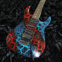 Fender Squier 1989 HM3 Heavy Metal Strat Blue Red Crackle Body Floyd Rose HM 3