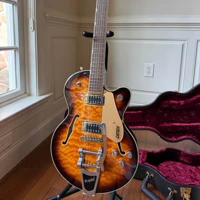 2024 Gretsch G5655T-QM Electromatic Center Block Jr. Hard Shell Case - Sweet Tea image 3
