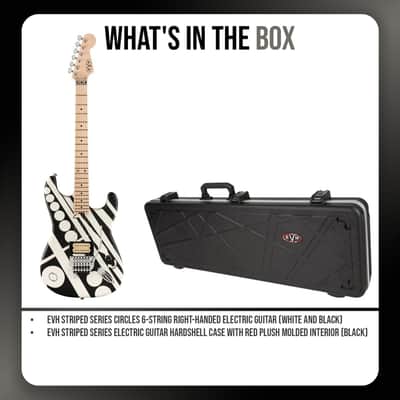 EVH Striped Electric Guitar (Satin Crop Circled) with EVH Hardshell Case image 12