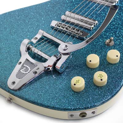 Used Danelectro Hodad Electric Guitar in Blue Sparkle image 9