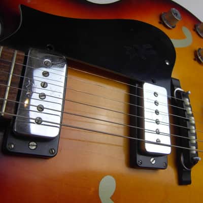 very rare vintage Klira Jazz guitar verythin seltene Jazzgitarre 60er f-Löcher aufgedruckt archtop image 4