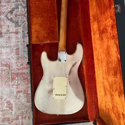 1966 Fender Stratocaster with Rosewood Fretboard Olympic White image 9