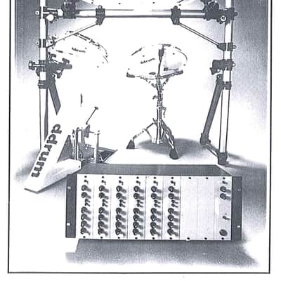 Ddrum Clavia Electronic Kit Module + Pads 1980s - White/Red image 4
