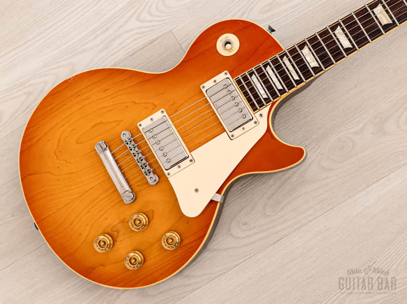 1998 Epiphone by Gibson Les Paul Standard LPS-80 Trans Amber, | Reverb