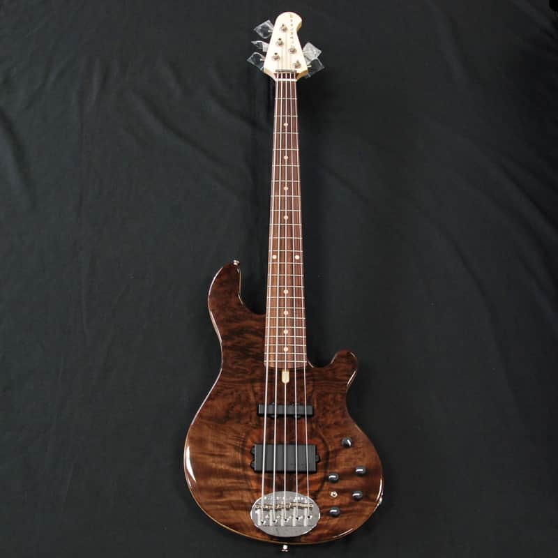 Lakland  USA Custom Deluse 55-94 Walnut Burl 5 String Bass image 1