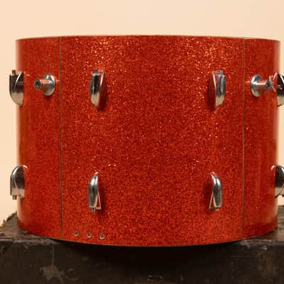 1960s Gretsch 14x20 Tangerine Sparkle Bass Drum Shell image 5