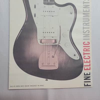 1959 Fender Guitars Full Line Color Catalog Original Stratocaster, Telecaster, P-Bass, Jazzmaster, Esquire