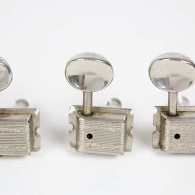 1964 1965 1966 Fender Kluson Deluxe Double Line Tuners Jaguar/Jazzmaster/Stratocaster ~NICKEL~ Pre-CBS 1960s USA image 3