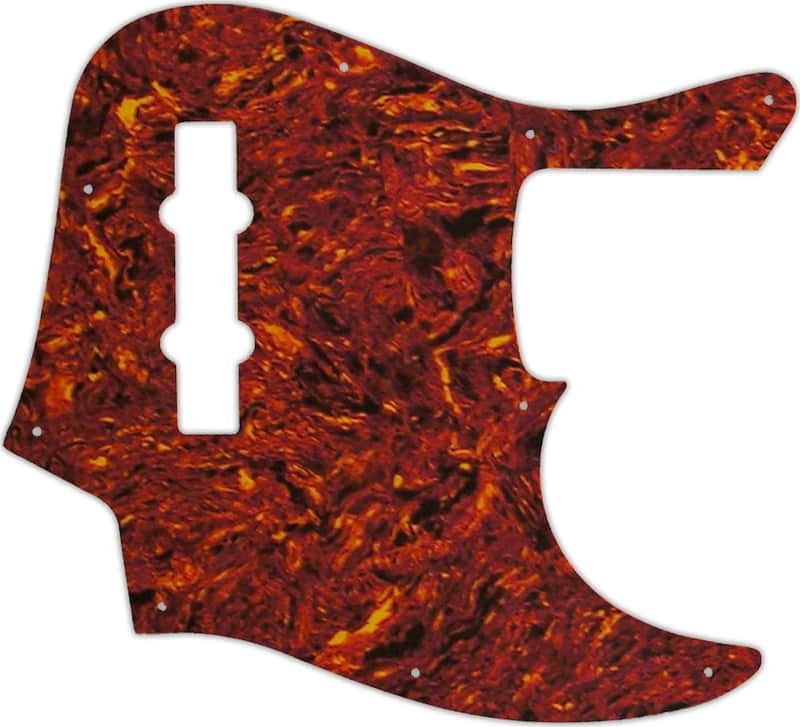WD Custom Pickguard For Fender American Elite Jazz Bass #05W Tortoise Shell/White image 1