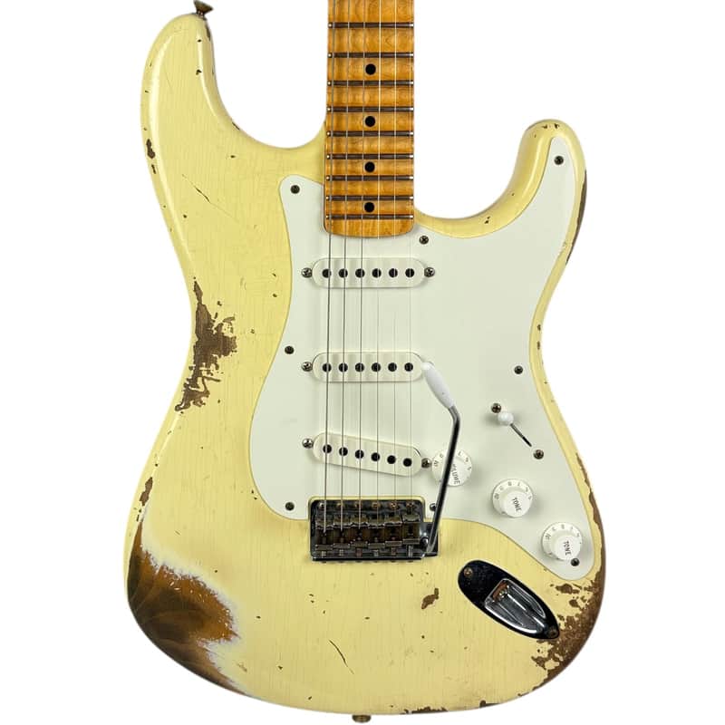 Fender Custom Shop 56 Reissue Stratocaster 2021 - Scalloped - Vintage White - Relic image 1