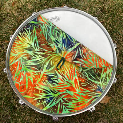 14" single layer Drum Bunny cloth drum cover - dampener - partial mute - compare to Drum Tortillas - Quesadilla - Big Fat Snare image 2
