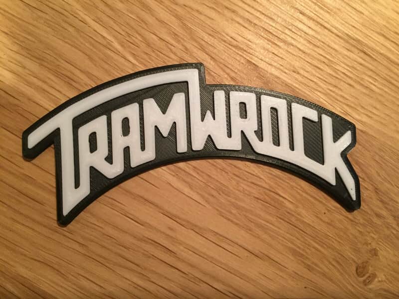 Joke Parody Tramwrock Emblem Guitar Amplifier Badge For Cab / Amp image 1
