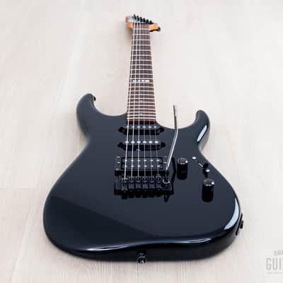 1980s ESP Custom Shop Mirage SSH Superstrat Black w/ Case image 11