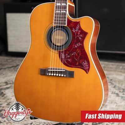Epiphone Hummingbird Standard EC Acoustic/Electric Guitar - Natural with Gig Bag image 1
