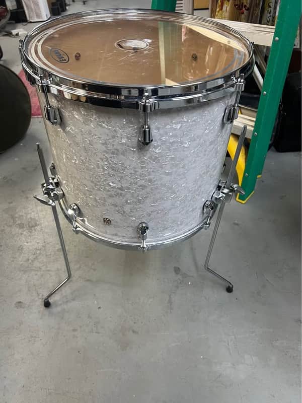 16x14 Yamaha Maple Absolute Custom Floor Tom - White Marine Pearl image 1