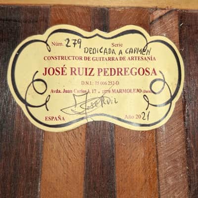 José Ruiz Pedregosa 2021 - incredibly beautiful classical guitar, with unique design and perfect sound + video! image 6