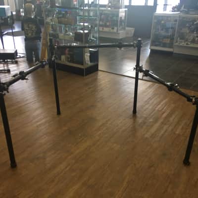Used Large Gibraltar Drum Rack Straight Bars Black image 1