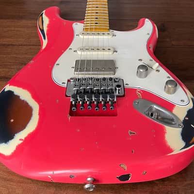 Nash Guitars Model S-81/HSS Fiesta Red Over Sunburst Maple Neck VSN121 image 4