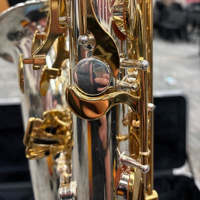Jupiter Bari sax JBS 1100 2020-2025 - Silver body with gold keys image 4