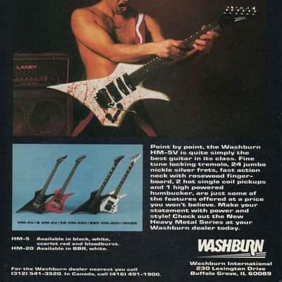 Washburn HM-5V Guitar.  1985 - Black Bloodburst. Extremely Rare Vintage Made in Japan image 20