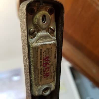 Silvertone 5731 Portable Record Cutting Lathe 78 RPM 6V6 Amp Recorder Radio PA 109.359 Bad Crystal mic 1940 - Stained Wood image 9