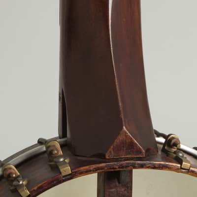 Minstrel Banjo (maker unknown), c. 1870, original black coffin case. image 22