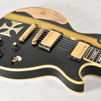 1973 Gibson Les Paul Custom James Hetfield Iron Cross Vintage Electric Guitar w/HSC image 6