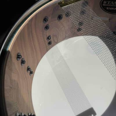 TAMA Starclassic Walnut/Birch 6.5x14 Snare Drum in Lacquer Shamrock Oyster image 5