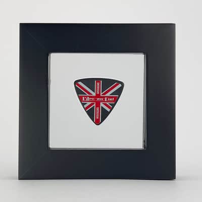3" x 3" Double Sided Guitar Pick Display, CLEAR #346 Triangle Bass Shape image 1