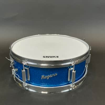 Rogers Luxor Blue Sparkle 6 Lug Snare Drum 5x14 image 7