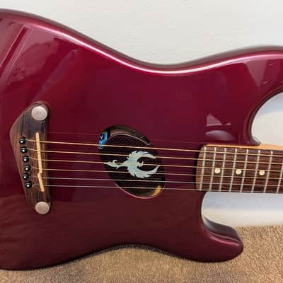 Immagine Fender Deluxe Series Stratocaster Acoustasonic Stratocaster / Crimson Red Transparent / Excellent - 2