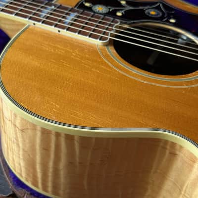 1998 Gibson SJ-200 Jumbo with Beautiful Flamed Maple & Pickup Original Case image 13