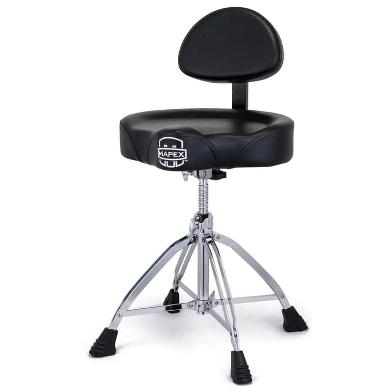Immagine Mapex T875 Drum Stool - Saddle Seat w/ Backrest - 1