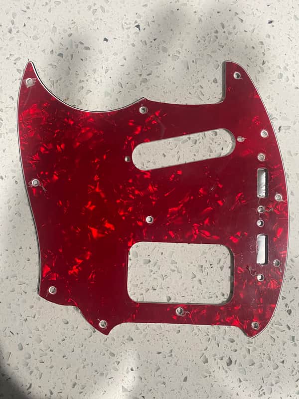 Left Handed Fender Kurt Cobain Mustang Red Pearl Pickguard image 1