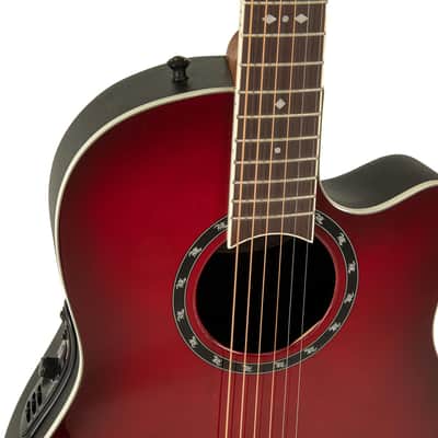 Ovation Electric Acoustic Guitar Pro Series Standard Balladeer 2771AX - Solid A-Grade Sitka Spruce Top - Deep Contour Lyrachord Body - Strings Adamas Nuova Coated - Cherry Burst - 2771AX-CCB-G image 4