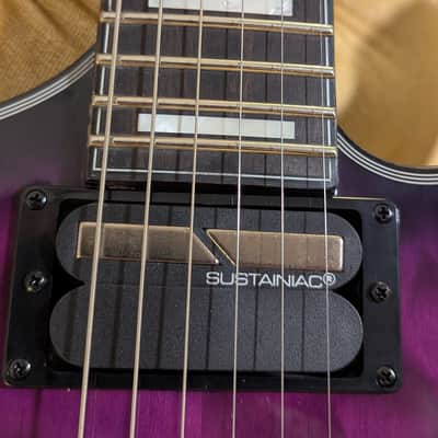 Schecter E-1 FR S Sustainiac 2024 - Trans Purple Burst image 6