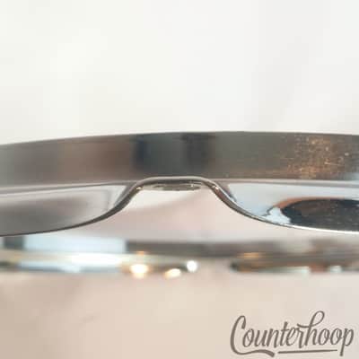 Ludwig 10"conga/tom drum rim/hoop double flange chrome 4 hole vintage 70s image 3