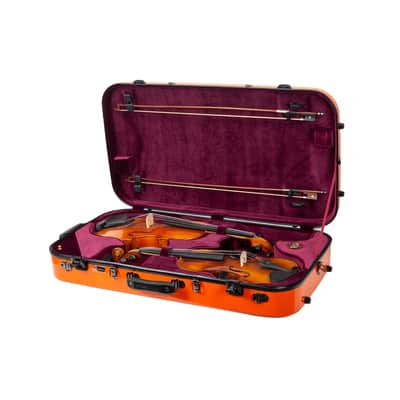 Crossrock 4/4 Violin Hard Case, 15-16.5 inches Viola Fiberglass Hardshell, Double Case image 11