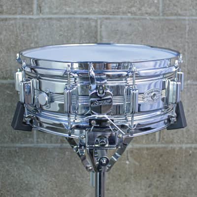 Rogers 1960's Era 5" x 14" Dynasonic 5 Line COB Snare Drum image 10
