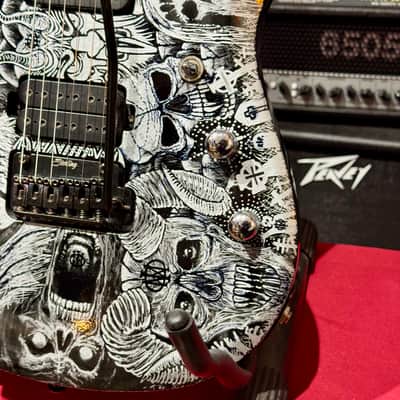 Sterling JP50 by Music Man “ Custom Al’s Paint SKULLS “ 2026 - Satin Black & Silver image 12