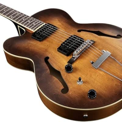 Mint Ibanez Artcore AF55LTF Left-Handed Hollow Body Electric Guitar, Tobacco Flat image 5