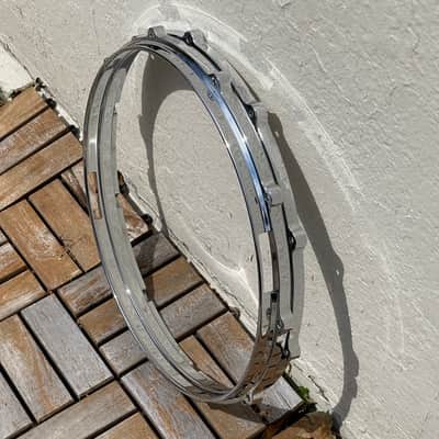Pair Yamaha 14" 3.0mm Cast Aluminum 10 Hole Die-Cast Snare Drum Batter Hoops Rims Absolute Hybrid Maple 3.0mm AL-DC Hoop image 2