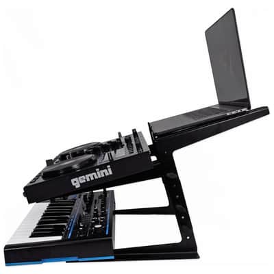 Rockville Dual Laptop+Controller Stand for M-Audio Oxygen 49 MK IV Keyboard image 11