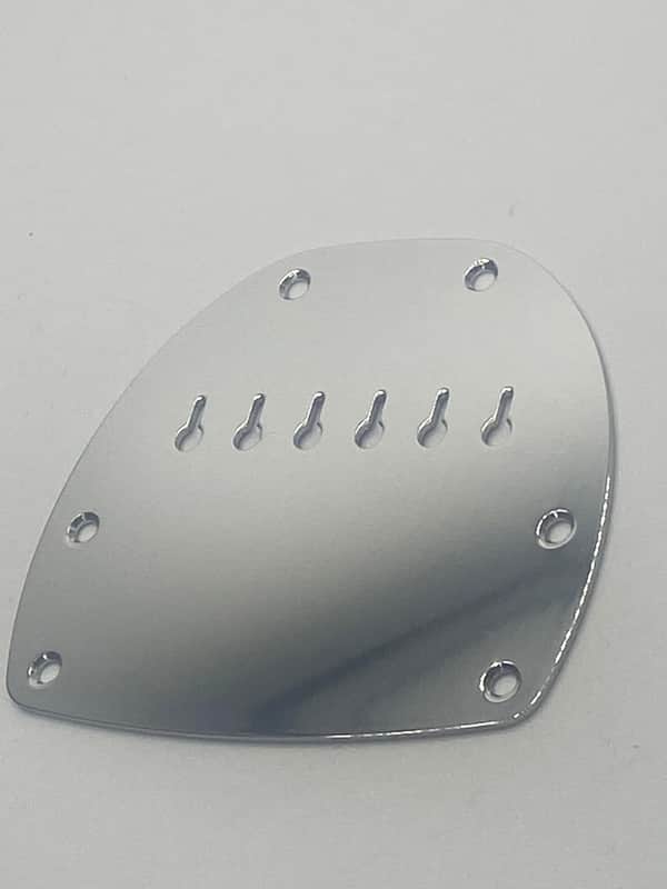 Chrome Plated Jazzmaster/Jaguar Hardtail Conversion Plate - Increase Break Angle image 1