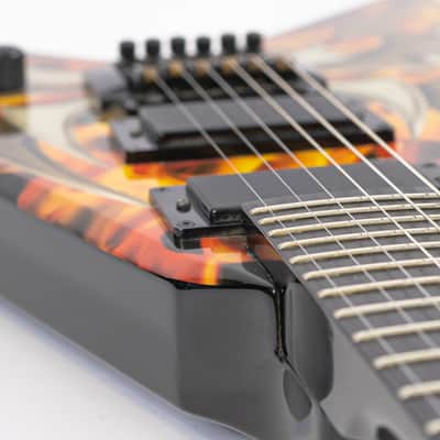 Early 2000’s B.C. Rich KKV Kerry King Signature Flying V w/ Tribal over Fire Graphic image 12